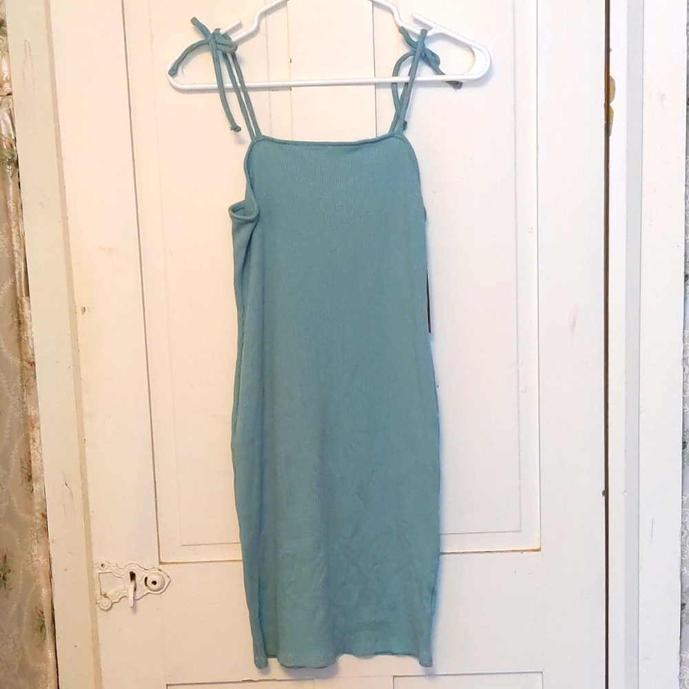 Teal midi dress
